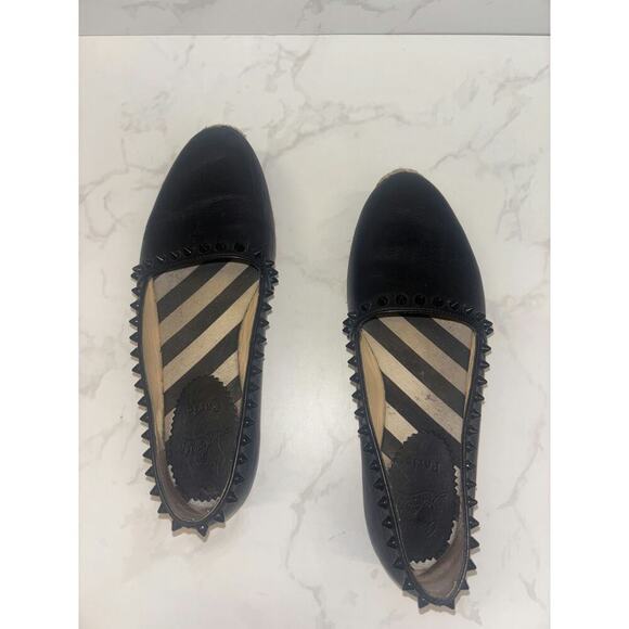 Christian Louboutin Studded Espadrilles in Black Leather - Picture 5 of 5